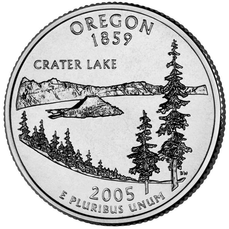 Озеро Крейтер на монете